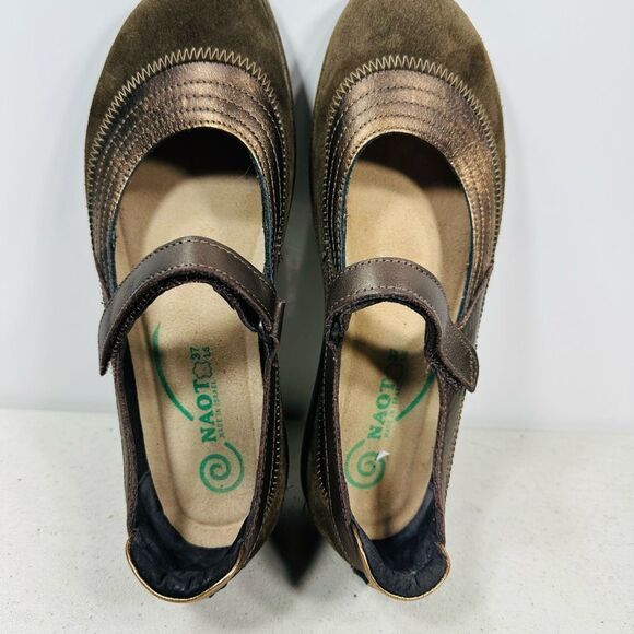 NAOT US 6Brown Mary Jane Flats EUR 37 - Picture 5 of 7